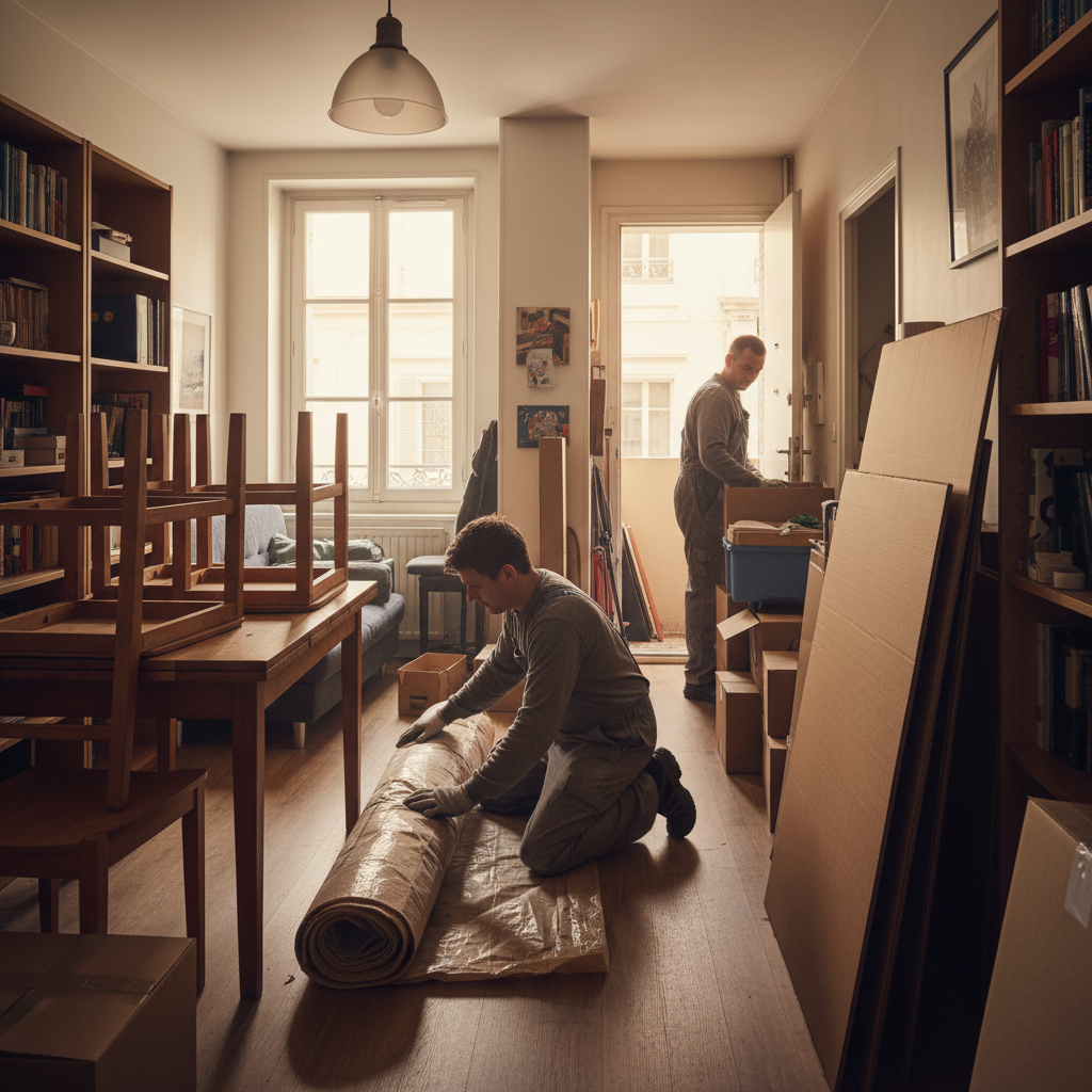 Débarras appartement Villeurbanne - démontage et emballage du mobilier