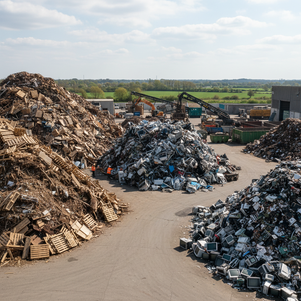 Centre de recyclage pour le tri des déchets encombrants