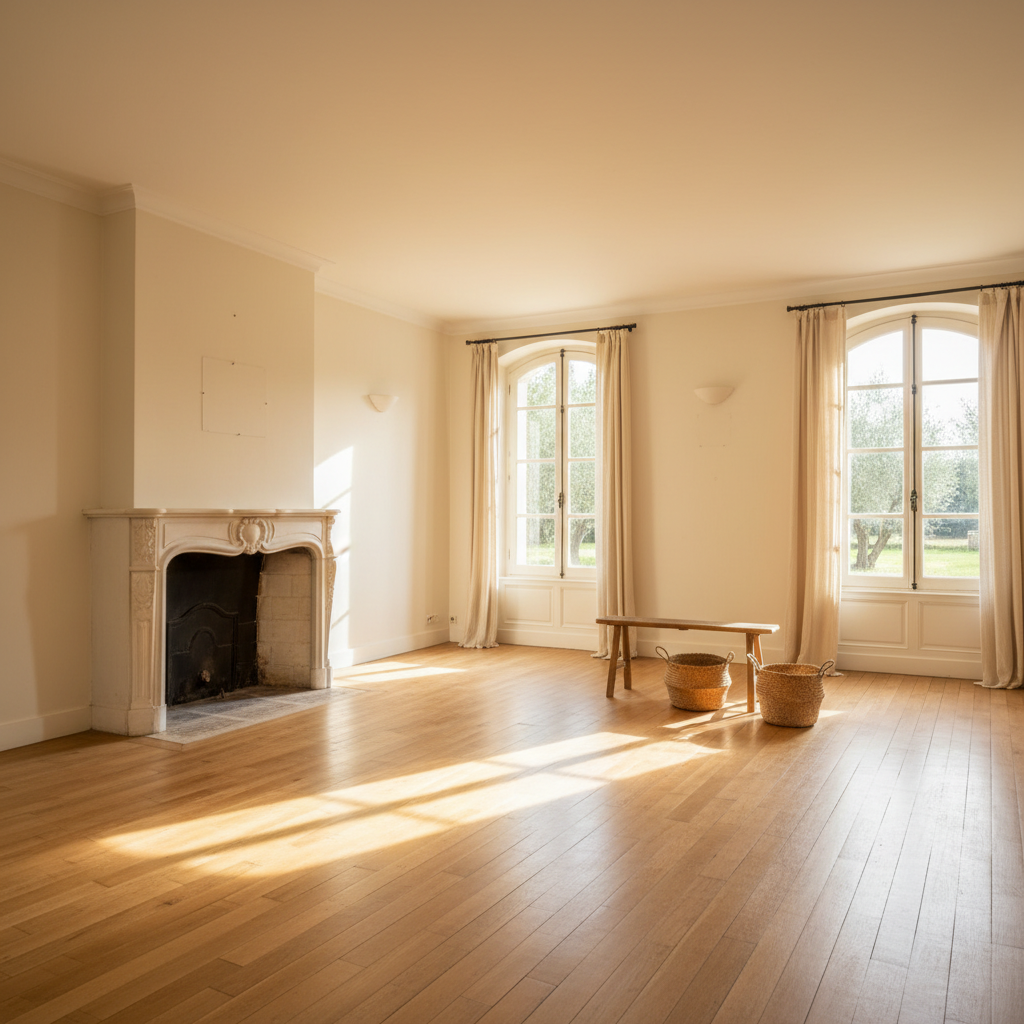 Maison propre et vide après un débarras réussi sans erreurs