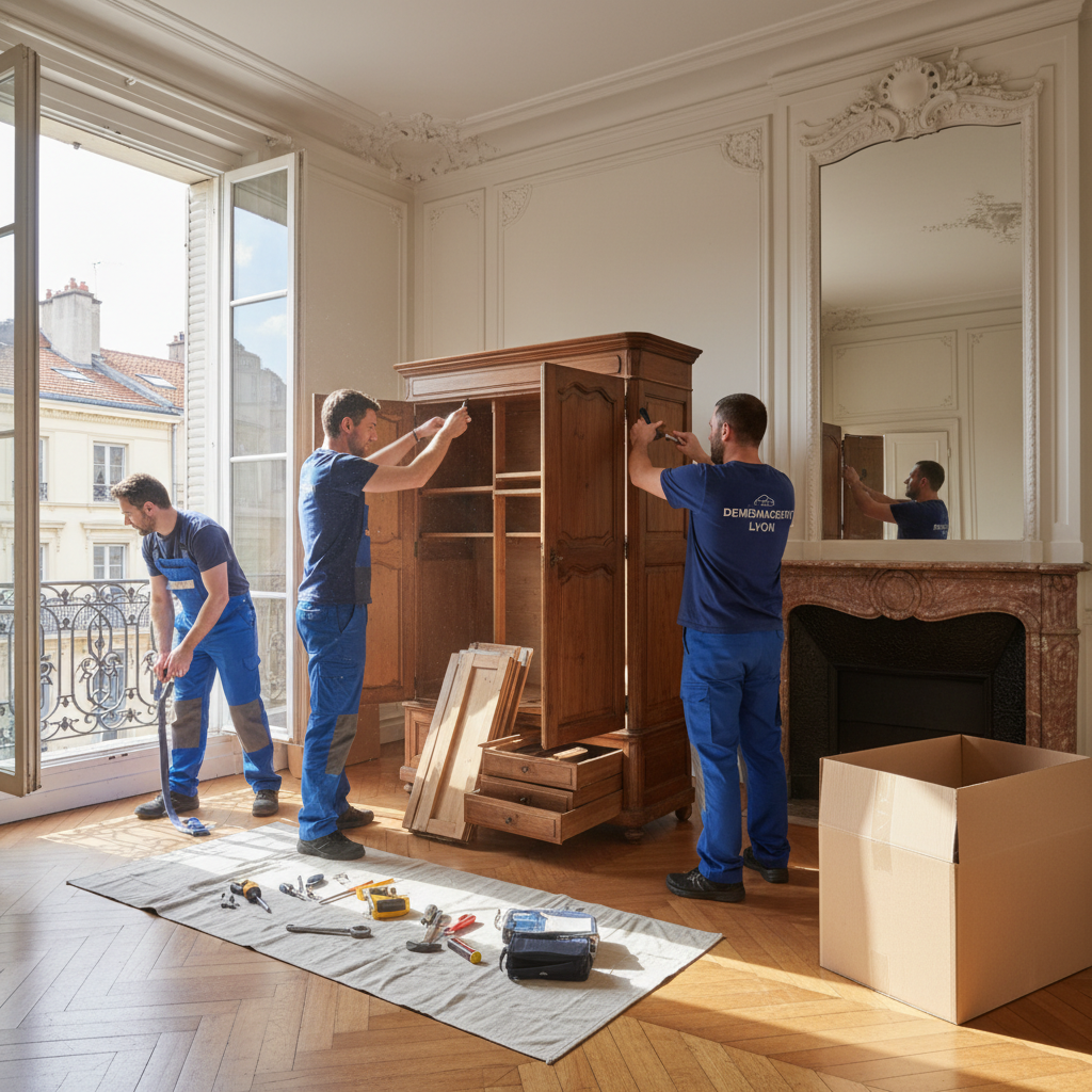 étapes du débarras de meubles avec tri et valorisation à Lyon