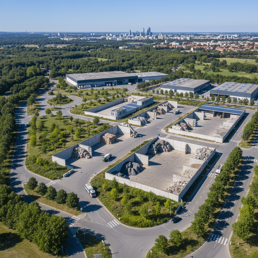 Comment obtenir une carte de déchetterie à Lyon en 2026 4 Vue d'ensemble d'un centre de recyclage moderne près de Lyon