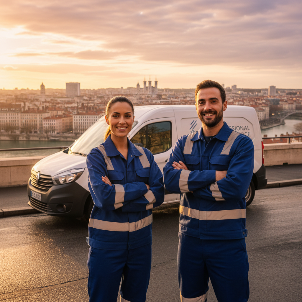 Équipe professionnelle de débarras Derlot à Lyon