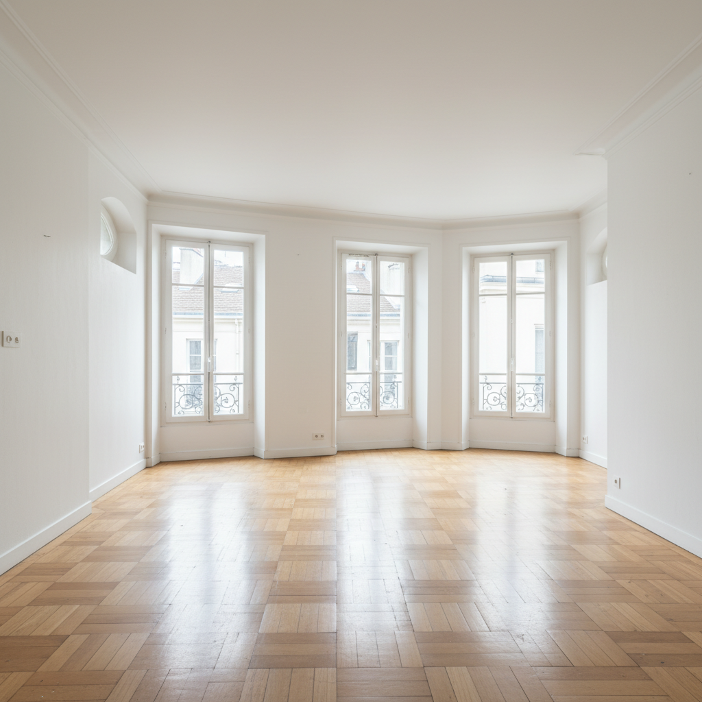 résultat après enlèvement complet des meubles d'un logement à Lyon