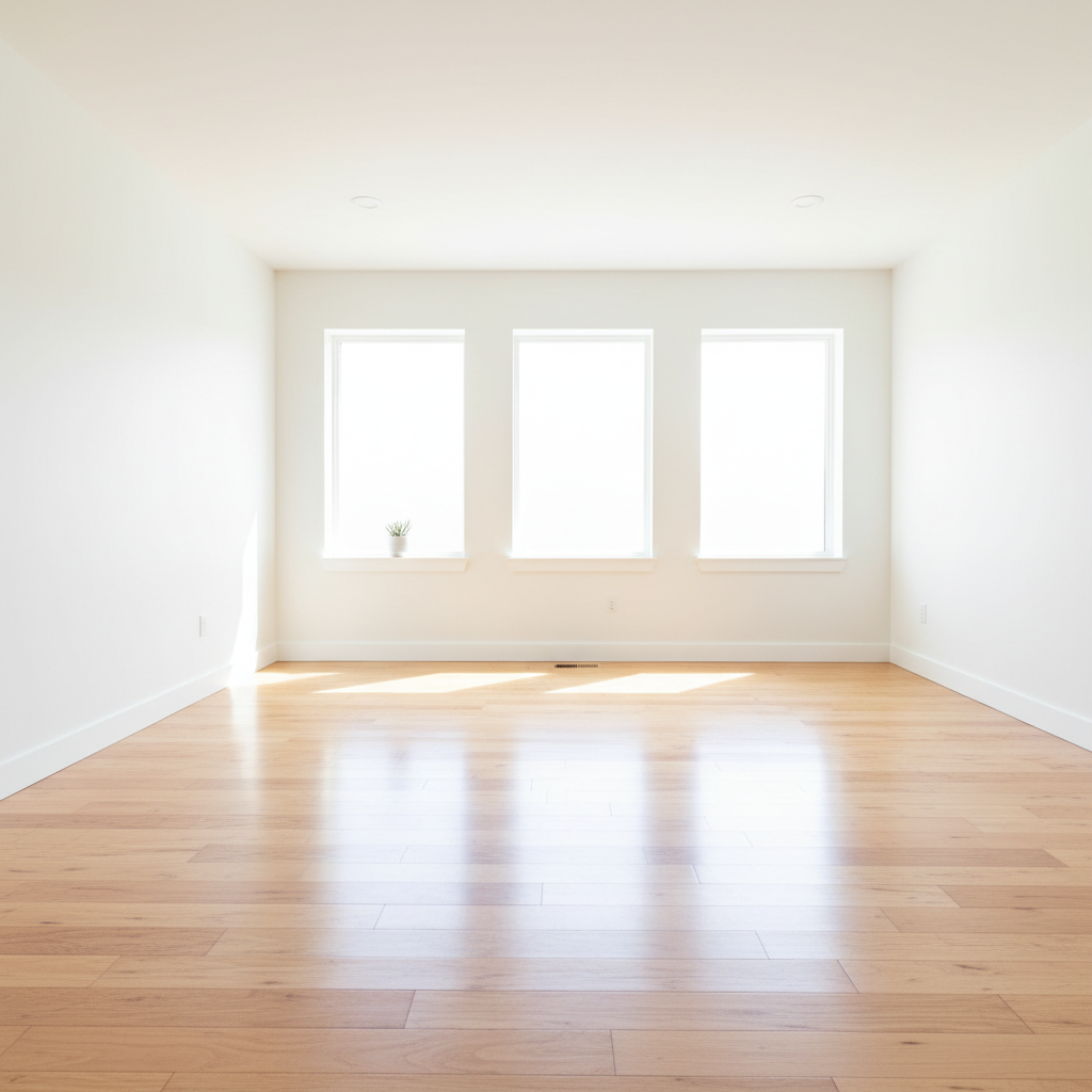 Salon vide et propre apres debarras professionnel a Lyon