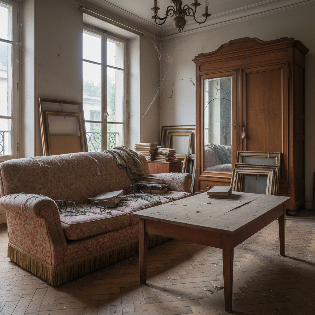 Vieux meubles à remplacer dans un appartement lyonnais