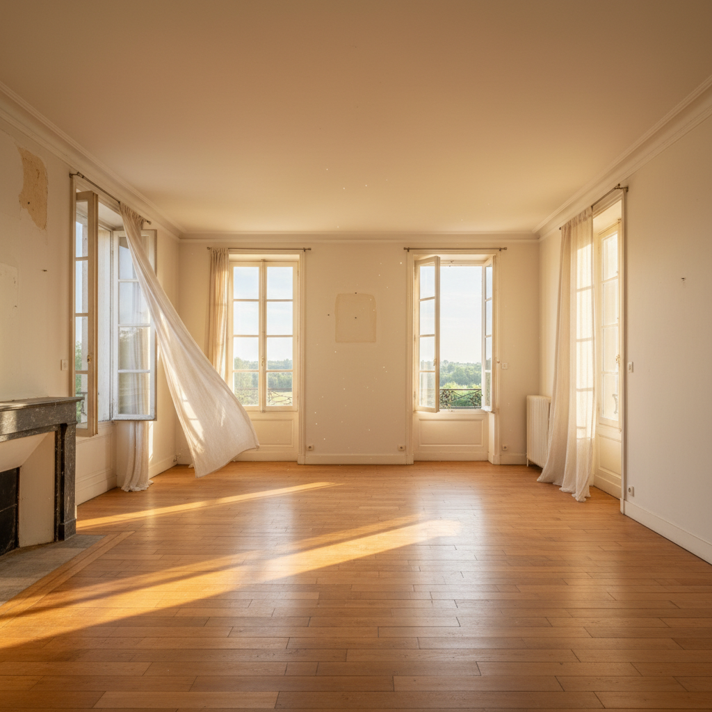 Maison vidée et prête pour la vente après succession