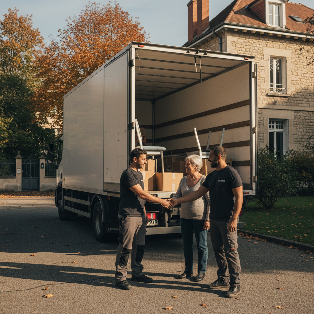 Véhicule professionnel Derlot Débarras - vidage maison avant vente Lyon