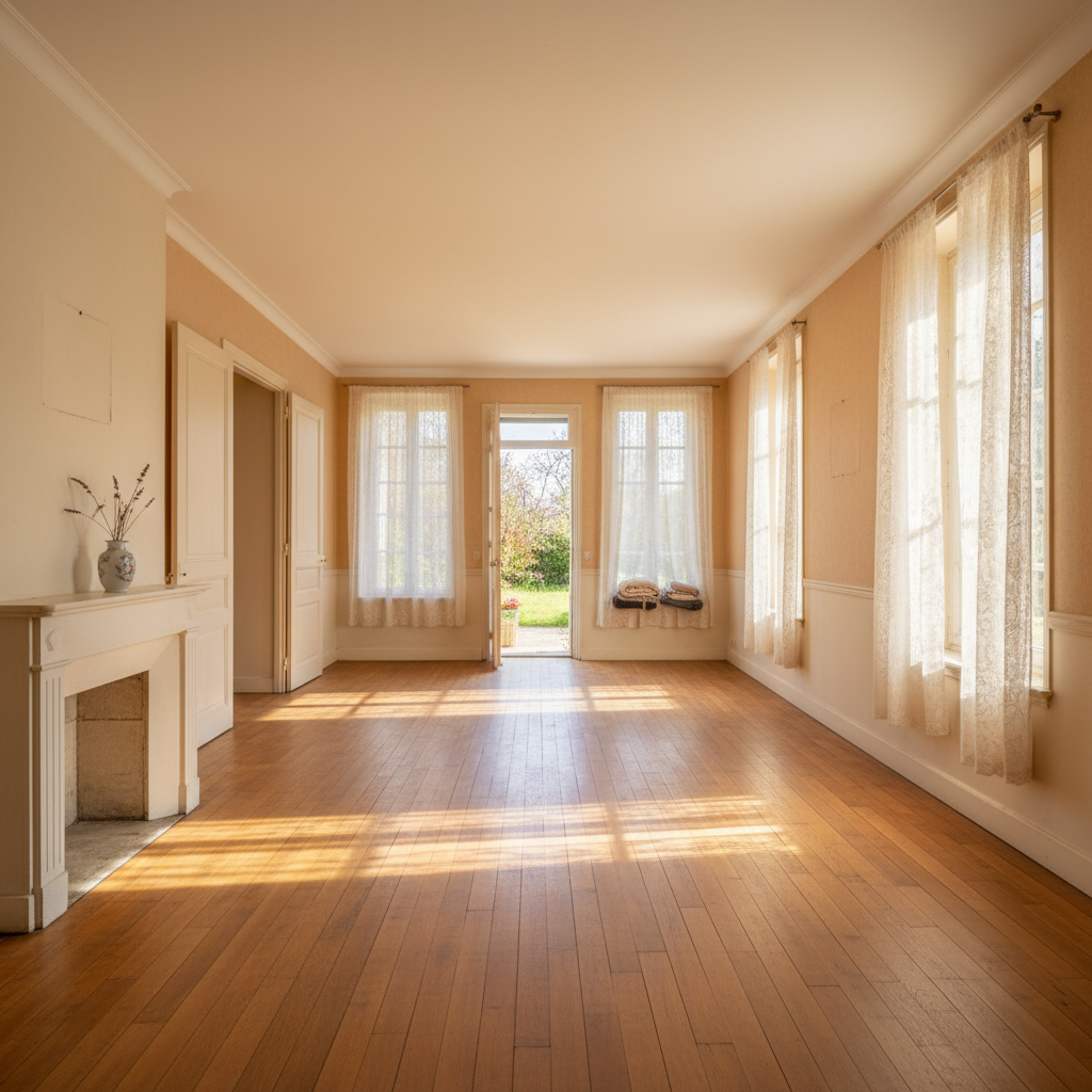 Maison familiale vidée paisiblement après le débarras de succession