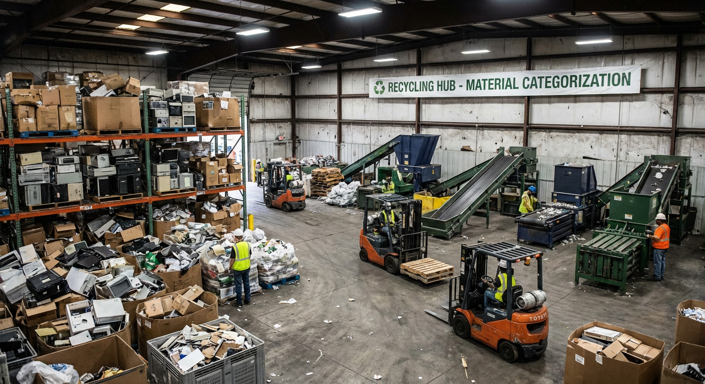 Tri des équipements commerciaux pour recyclage