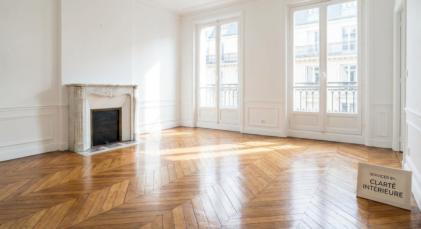 Pièce vide et propre après débarras maison professionnel Lyon