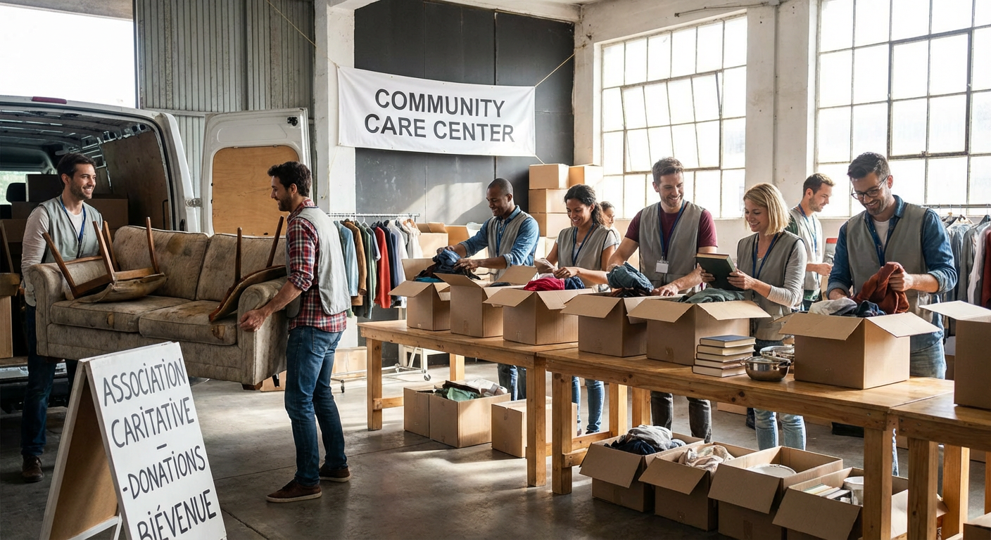 Don de meubles et objets a une association caritative