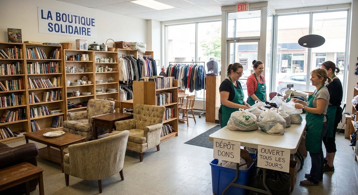 Entreprise qui vide les maisons : comment ça marche 4 Boutique solidaire avec objets de seconde main issus du vidage de maisons