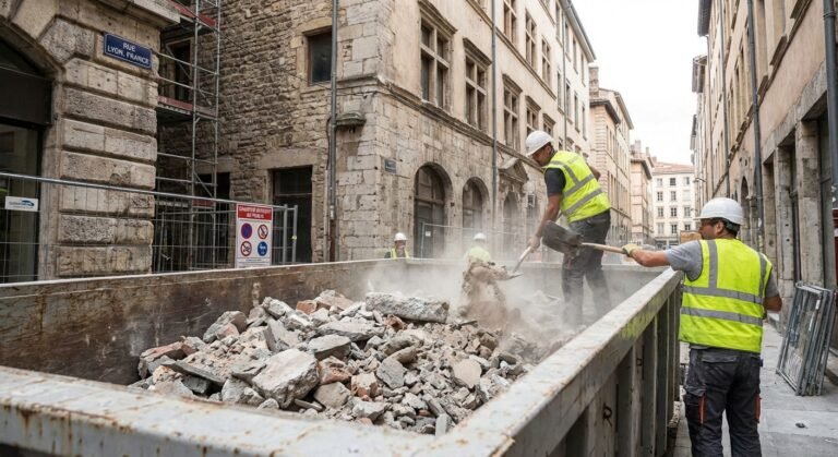 Comment évacuer des gravats et déchets de chantier à Lyon