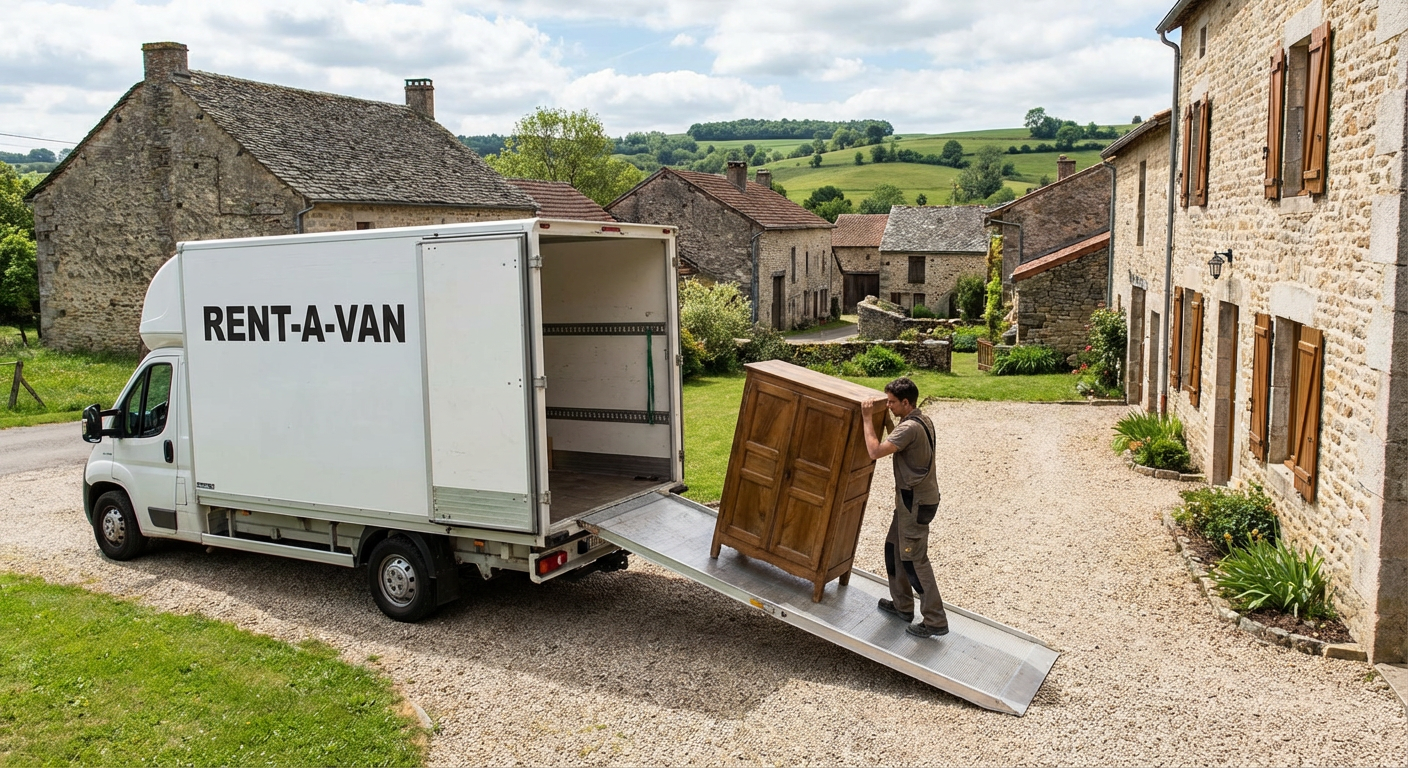 Location d un utilitaire pour evacuer les meubles d une maison de campagne