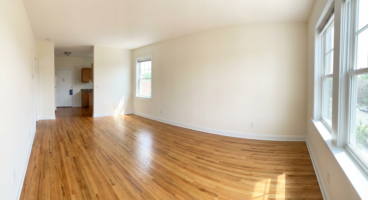 Logement vide et prêt pour la mise en location après débarras