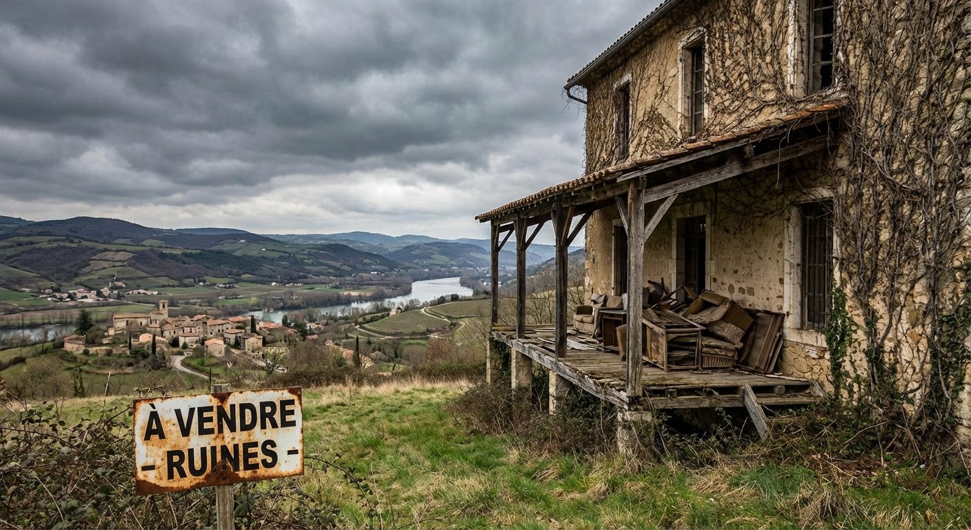 Maison de campagne dans le Rhone necessitant un debarras complet