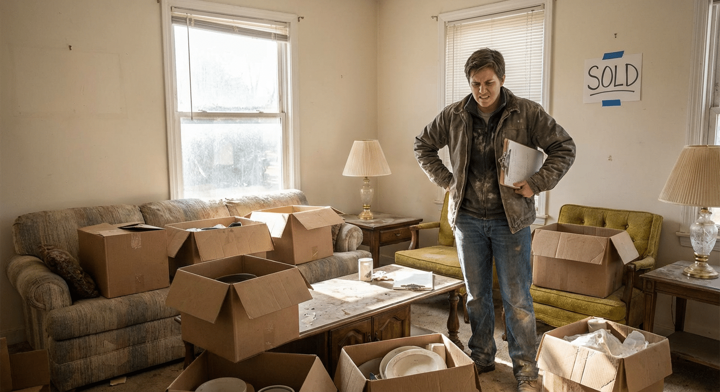 Faut-il vider la maison du vendeur avant l'achat ? 2 Maison encombree non videe par le vendeur avant la vente