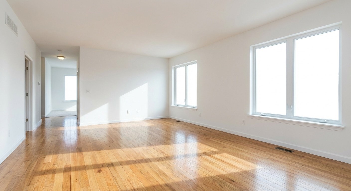 Comment vider une maison pour la vendre sans stress 4 Interieur de maison vide et propre pret pour une visite immobiliere