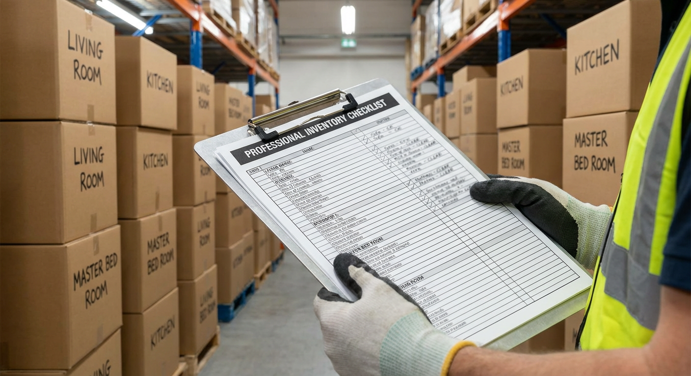 Inventaire detaille sur clipboard lors d un vide maison professionnel