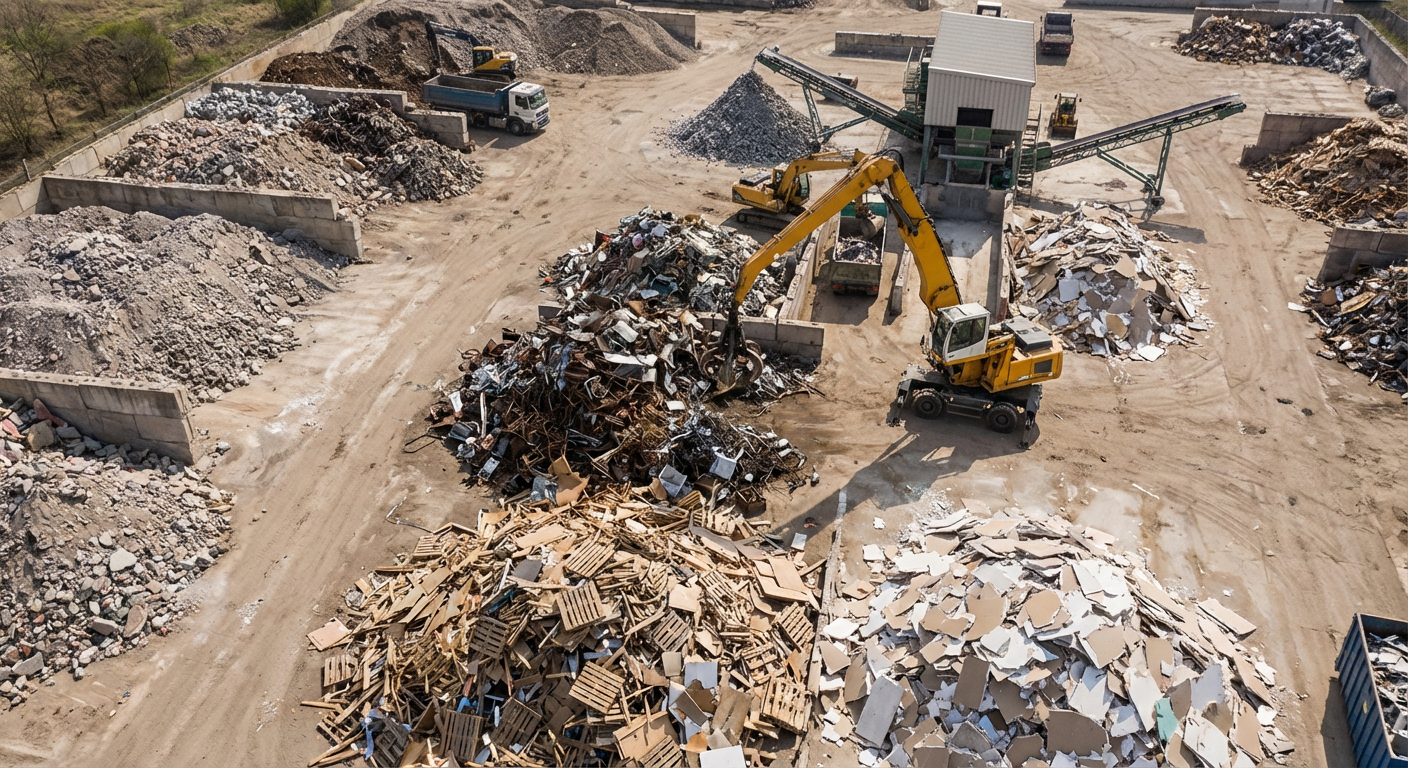 Centre de tri des déchets de chantier