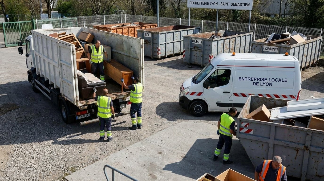 Enlèvement et dépôt d'encombrants en déchetterie agréée à Lyon