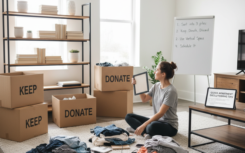 Astuces désencombrer appartement rapidement - Derlot Débarras Lyon